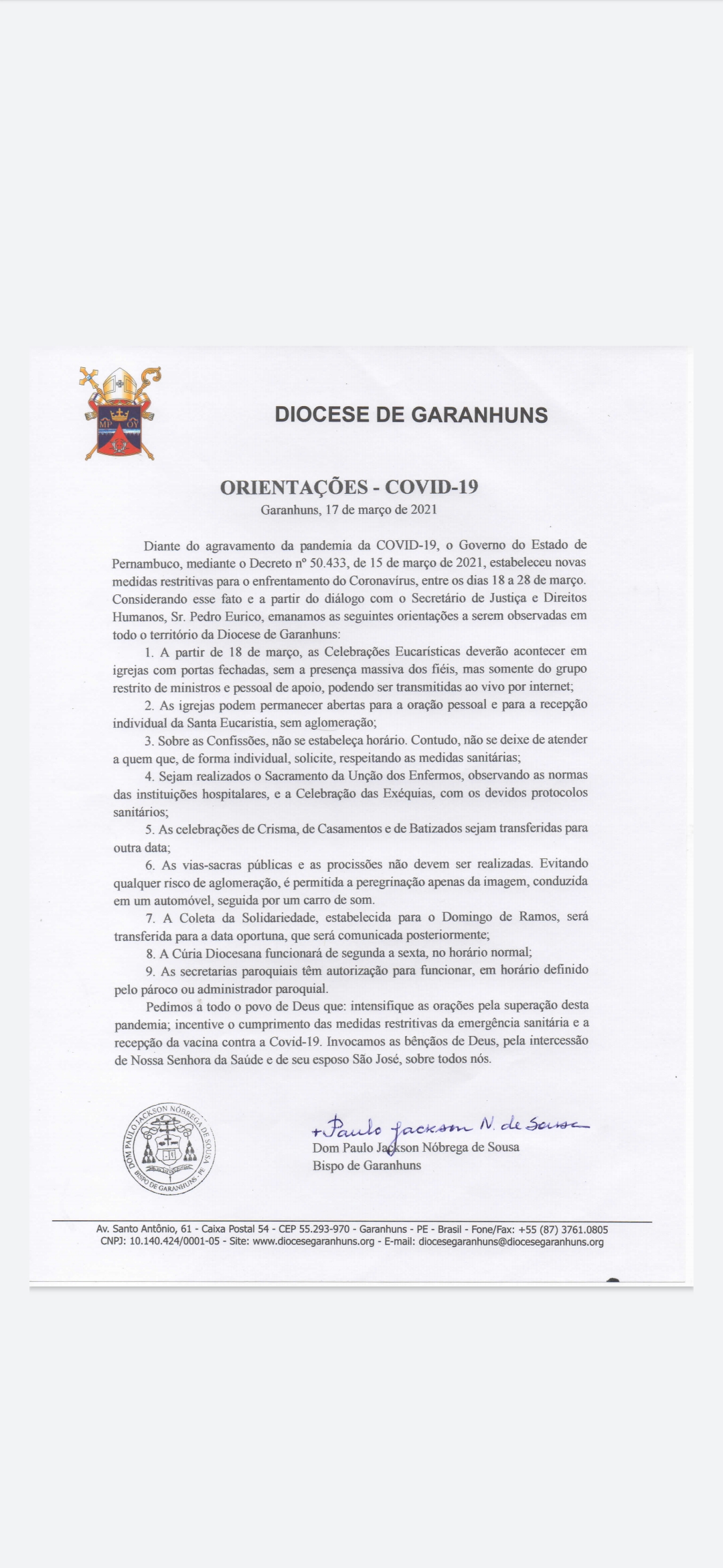 Orientação covid 19