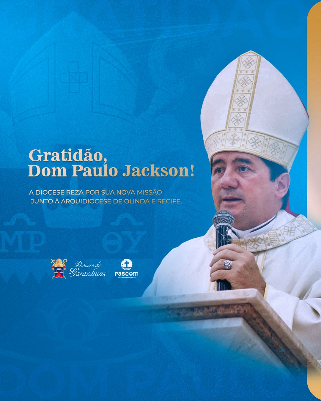 Dom Paulo Jackson recebe nomeação como novo arcebispo de Olinda e Recife