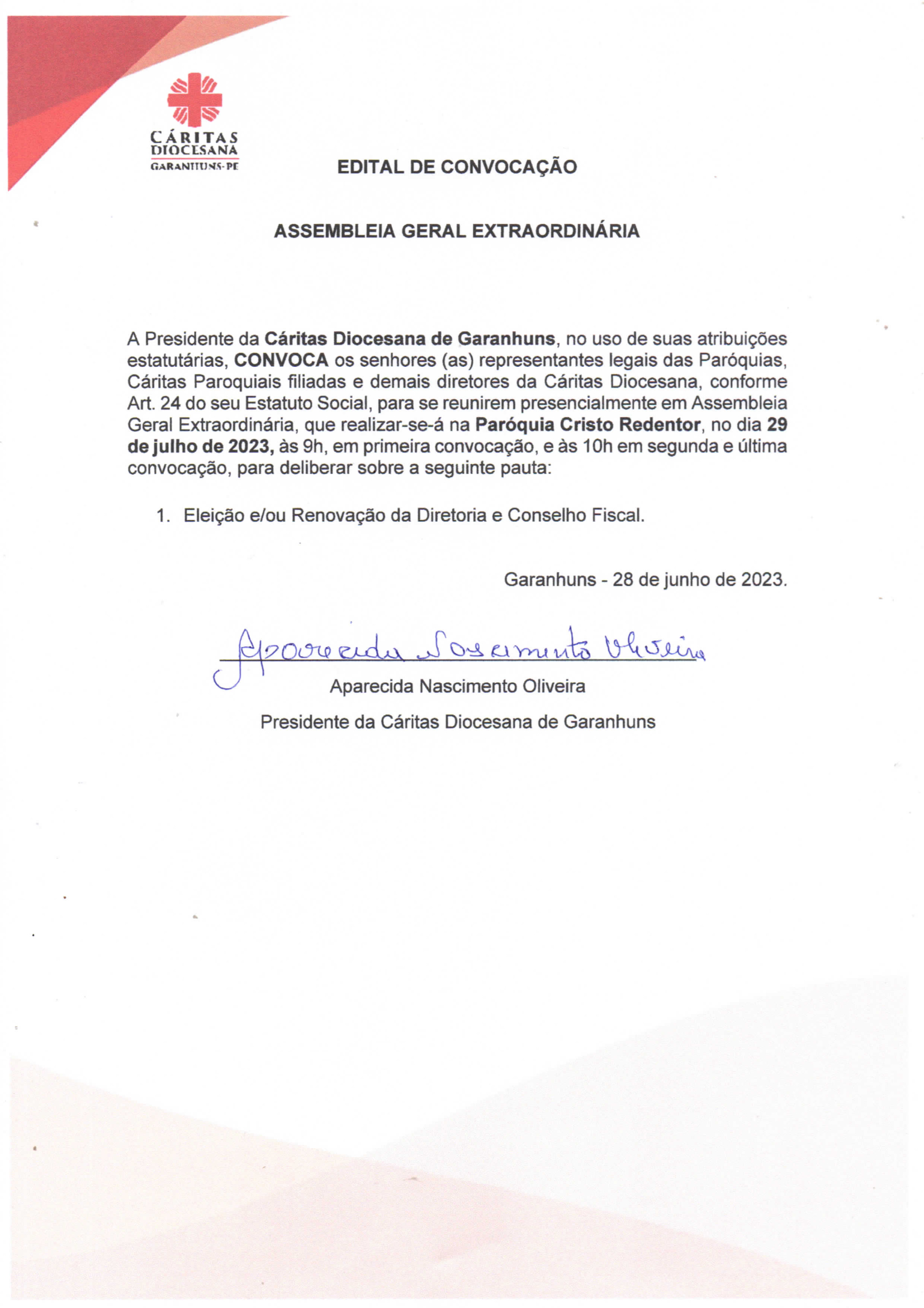 Reunião Extraordinária 